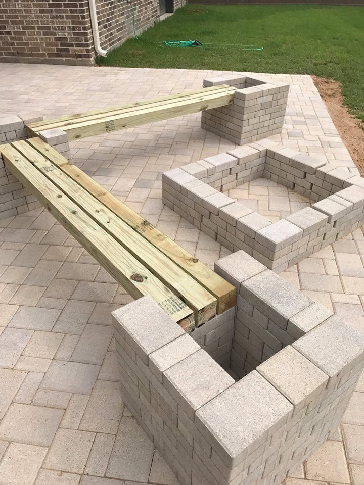 Custom stone patio Greater Houston TX