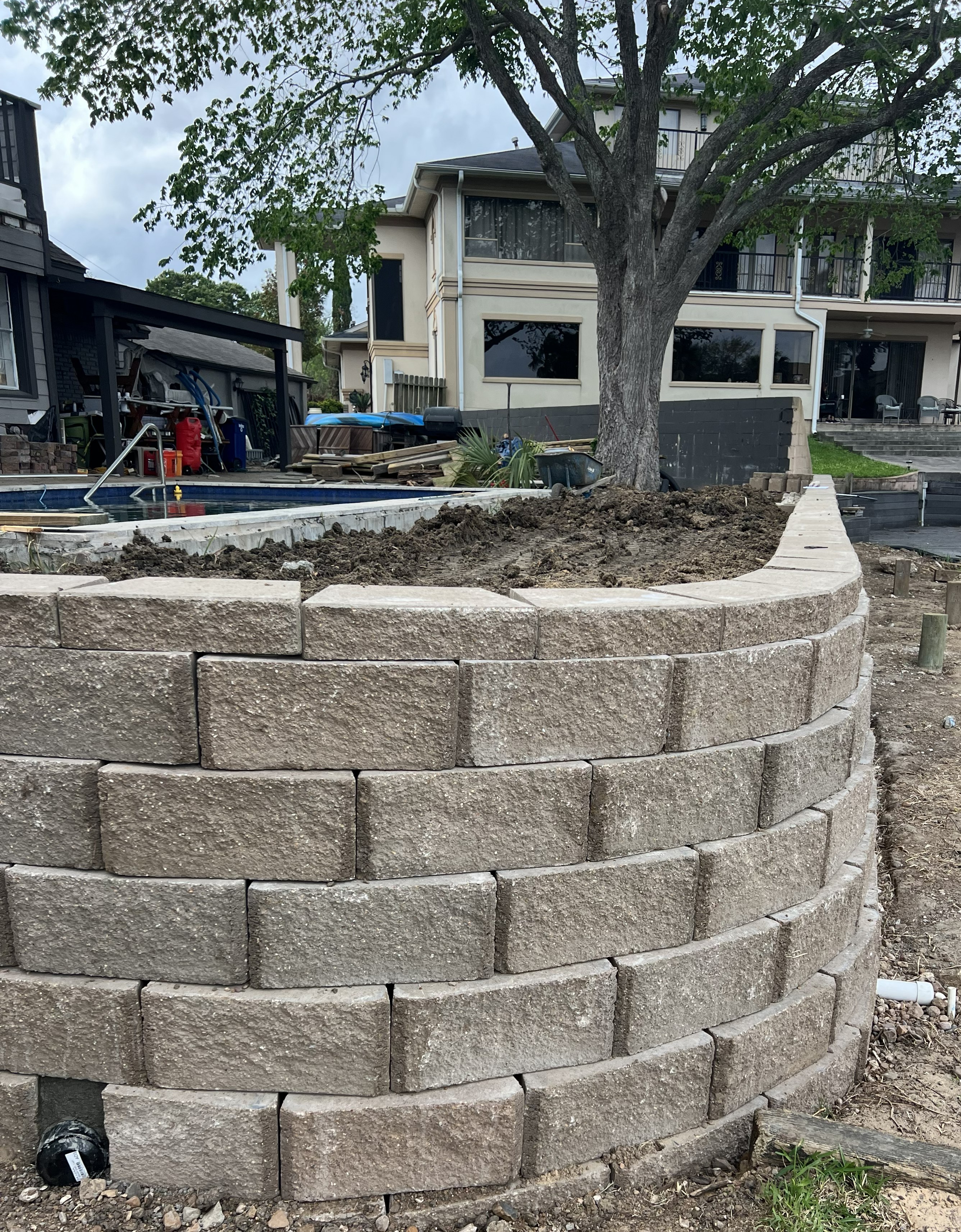 Stone retaining wall Greater Houston TX